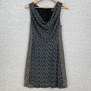 Converse Dress Womens Small Gray Floral Racerback Cowl Neck Colorlock Lined